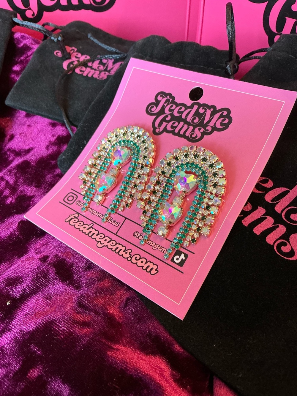 Authentic Feed Me Gems Pixie Hollow Mini Earrings